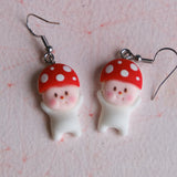 Creepy Awful Mushroom Babies from your darkest nightmares earrings