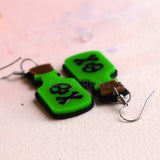 Acrylic Poison Bottle earrings