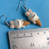 Bunny Ice Cream Cone earrings