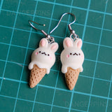 Bunny Ice Cream Cone earrings