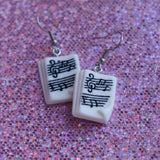 Sheet Music Earrings