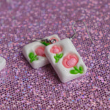 Clacky Flower Tiles earrings