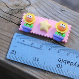 Set of 2 Happy Flower hair clips - 5.5cm