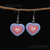 Triple Love heart earrings