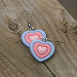 Triple Love heart earrings