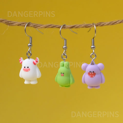 Ferocious Little Monsters earrings! - 3 pair set!