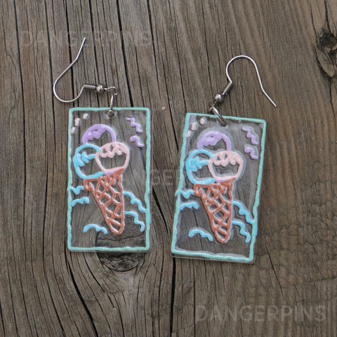 Doodle Ice Cream earrings