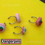 Set of 4 Pink Candy Treats Rings