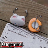 Set of 4 Cute Cat Heads Rings