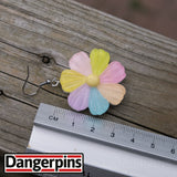 Large Color Wheel Daisies earrings