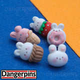 Bunny Treats 5 resin pin set