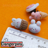 Bunny Treats 5 resin pin set