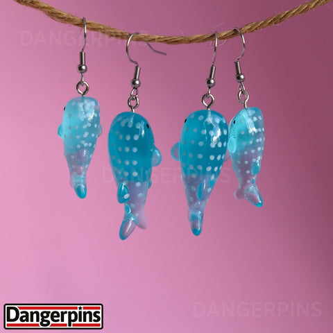 Nurse Whale Shark Fish earrings - cute kawaii