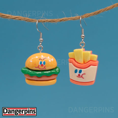 Chunky Burger & Fries earrings