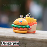 Chunky Burger & Fries earrings