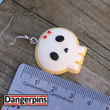 Large Scary Skull Cookie Earrings