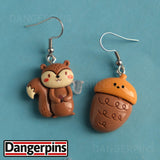 Squirrel & Acorn earrings