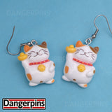 Extra Lucky Cats earrings